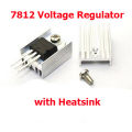 LM7812 L7812 LM7812CV Linear Voltage Regulator 12V IC with Heatsink. 