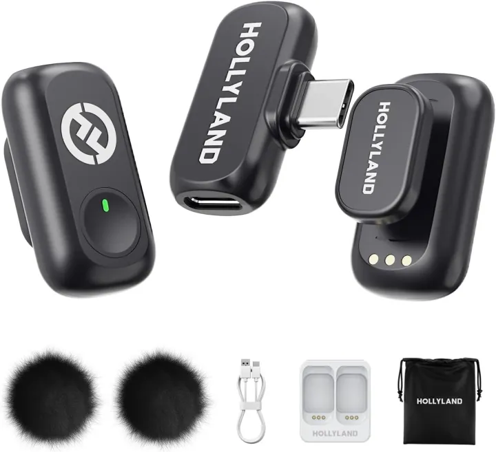Hollyland%20LARK%20A1%20Mini%20Duo%202-Person%20Wireless%20Microphone%20System%20with%20USB-C%20Connector%20for%20Mobile%20Devices%20(Space%20Gray,%202.4%20GHz)%20-%20Image%202