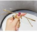 Unisex Fashion Anti Blue Light Glasses Clear Glasses Computer Glasses WYB Style Rimless Eyeglasses Plain Eyewear Face Decor. 