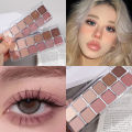 Eyeshadow Palette 12 Color All Matte Korean Tea Apricot Eye Makeup Palette Daily Makeup Long Lasting Eye Shadows. 