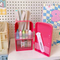 summerflowers Kawaii Organizer Refrigerator Pen Holder Student Cute Large-capacity Desktop Organizer Storage Creative Tube Sweet Pencil Case. 