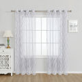 Linen Sheer Curtains Light Filtering Semi-sheer Polyester Linen Sheer Curtain Panels for Home. 