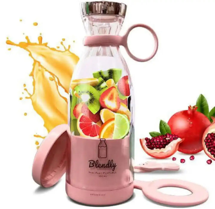 Portable Electric Bottle Juicer For Shakes And Smoothies - Mini Fast Portable Juicer Blender USB Rechargeable - Wireless Bottle for Travelling - 350ml