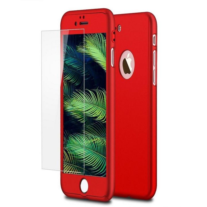 Phone%20Case%20For%20IPHONE%207%20Front%20and%20Back%20Case%20360%20Mobile%20Cover%20With%20Glass%20Protector%20-%20Red%20-%20Image%207