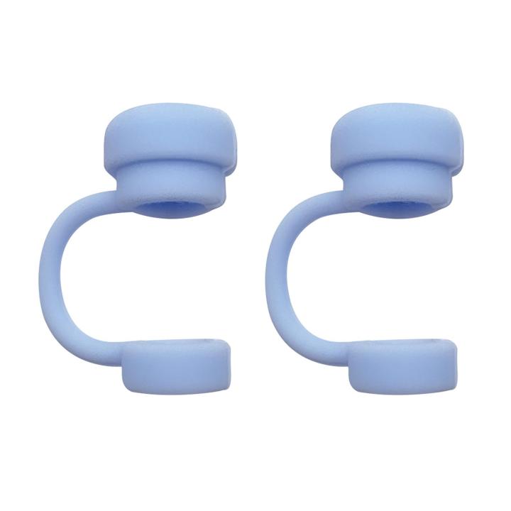 Zishfas Solid Color Straw Cover 2pcs Silicone Straw Cover Set Reusable Bpa Free Dust-proof No Spill Tumbler Straw Tips Cup Accessories for 10mm Straws Buyers' Favorite No Spill Straw Plug