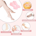 Silicone Moisturizing Heel Socks for Dry Cracked Feet Reusable Gel Foot Care Sleeves. 