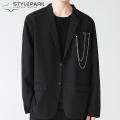 Men Suit Pin Long Chain Polished Coat Collar Pin. 
