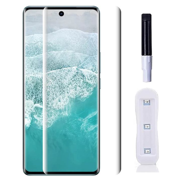 Vivo V30 UV Tempered Glass Full Glue Screen Protector For Vivo V30