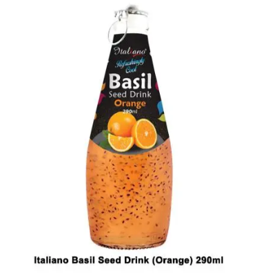 Italiano Basil Seed Drink Orange