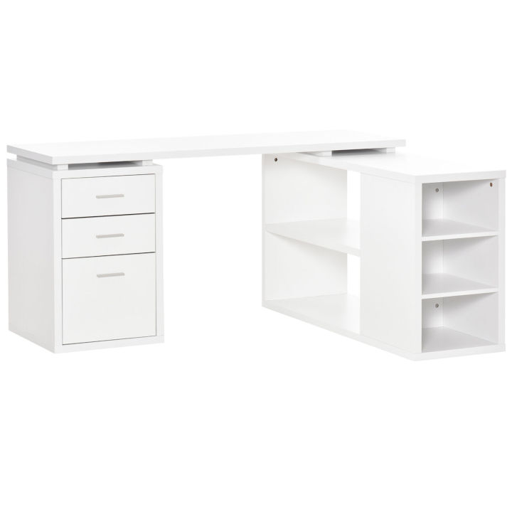 Home%20Office%20L-Shaped%20Computer%20Desk%20Workstation%20w/%20Storage%20Shelves%20Drawers,%20White%20-%20Image%204