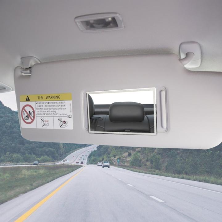 Car Interior Mirror Portable Car Makeup Mirror Auto Sun-Shading Visor HD Mirrors Universal Car-styling Stainless Steel