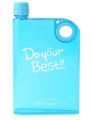 Do Your Best 350ml 13OZ Flat Slim Water Bottle Drinkware, A5 Memo Paper Bottle Flat Portable Notebook Water Bottle BPA Free for School Activity Outdoor Sports. 