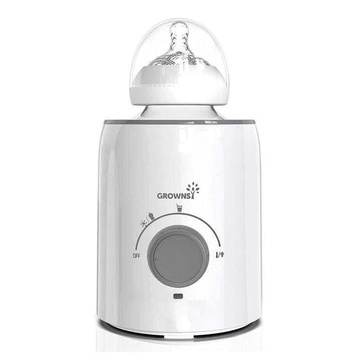 GROWNSY Bottle Warmer, 5-in-1 Fast Baby Bottle Warmer and Sterilizer, Heater and Defrost, BPA-Free for Br east Milk and Formula 210W - Imported from UK