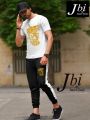 Summer Skelton Printed Tracksuit For Men Round Neck T Shirt For Mens Trouser With Printed Cap Tracksuit for Men. 