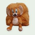 Brown Color Jerry Cartoon Plush Backpacks School Bag Stuffed Cartoon Character Bag for Children. 
