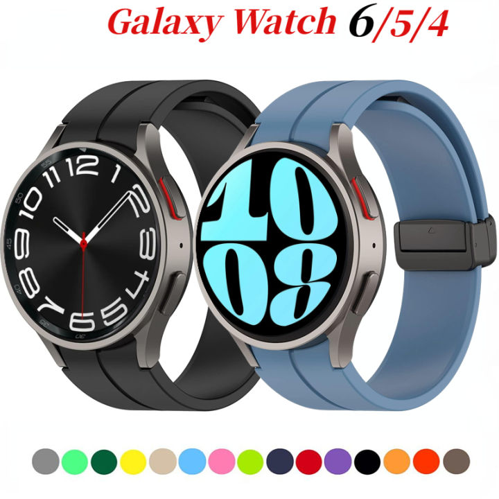 Silicone Strap For Samaung Galaxy Watch 6 5 4 40mm 44mm Classic 47mm 43mm Magnetic Buckle Bracelet Belt For Watch5 Pro 45mm band