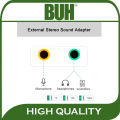 BUH External USB 2.0 Virtual 7.1 Channel Audio Splitter Sound Card Adapter for PC/Laptop. 