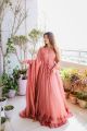 Dealistaan Fancy Flair 3-Piece Stitched Long Frock for Women - Heavy Embroidered Wedding & Party Wear Frock Set with Dupatta & Trouser - Top Trending Girls Formal Maxi. 
