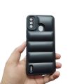 Itel A48 Back Cover Soft Puffer Down Jacket Case with camera protection Back Cover. 