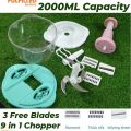 Chopper Food Processor, Mini Cup Food Processor, Press Start Quick Operation, 3-Blade Double Layer Thickening Transparent Bowl is Safe and Reliable Kitchens Best Food Chopper.. 