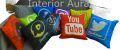 1 Piece Assorted Social Media filled Cushions High Quality Fabric Social Media Cushions. 