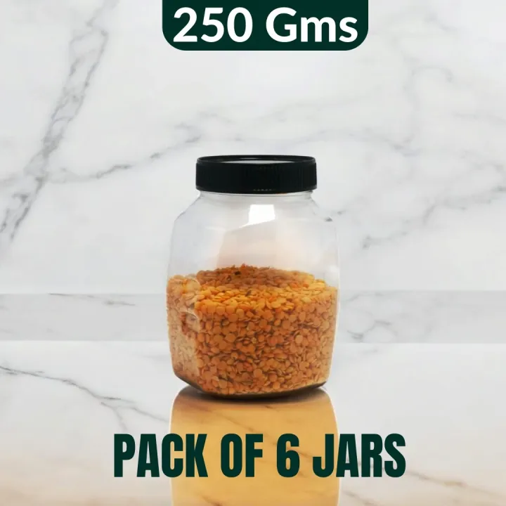 MINI%20TEA%20JAR%20Pack%20of%206%20Jars%20for%20Kitchen%20-%20250%20GM%20STORAGE%20JARS%20SET%20RACK%20Storage%20FOOD%20GRADE%20plastic%20TEA%20DESIGN%20250GMS,%20Jars%20for%20kitchen,%20Spice%20Jars%20for%20kitchen%20-%20Image%202