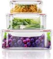 Fast Forward Premium Plastic Food Containers Set - 3 Containers & 3 Airtight Lids | Reusable & Leak-Proof Food Storage Containers | Ideal for Leftovers, Lunch Boxes, Freezer & Microwave Safe. 