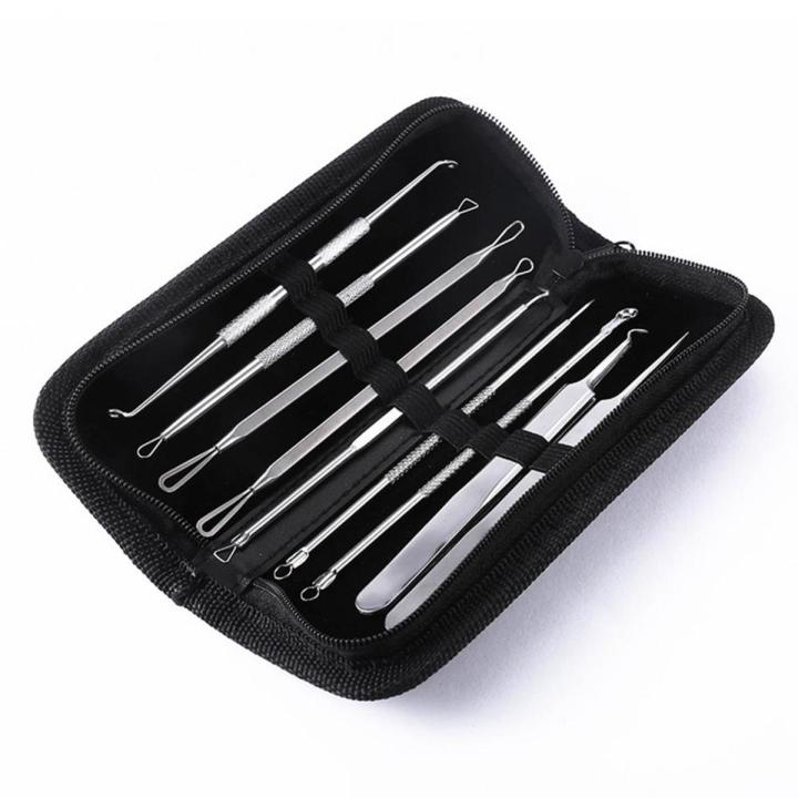 9Pcs/Set Acne Tip Head Reduce Marks Ergonomics Acne Nose Blackhead Removal Pore Cleaner Skin Care Supplies