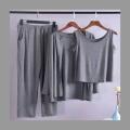 Woman Simple 3pec Loungewear sleeping night Suit for Girls. 