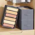 3 Pcs stackable 6 Grids Wardrobe Organizer, Clothes, shirts pants Washable Jeans Compartment Storage Box, Clothes Drawer Mesh Separation Box, Portable Foldable Closet. 