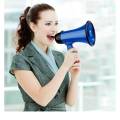 2 in 1 - Microphone + Portable speaker 20 Watt Power Megaphone Speaker Bullhorn Voice And Siren/Alarm Modes Megaphone Record Play. 