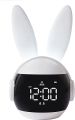 Kids Alarm Clock for Kids, Bunny Alarm Clocks for Girls Boys, White Kid Alarm Clock with Ringtones & Night Light Rechargeable Snoozing. 