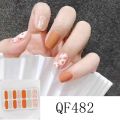【Top mobile】14Tips Beauty Translucent Nail Art Tips Stickers Glitter Cover Self-adhesive Nail Wraps Paper Manicure Drop Ship. 
