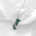 【happy one】Anniyo Pakistan Map Flag Pendant Necklaces Stainless Steel Color/gold Color Pakistani Ethnic 157721. 