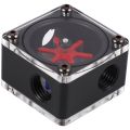 G1/4 Port 3 Impeller Pom Acrylic Water Flow Meter Current Meter Indicator Water Cooler for Computer Pc Water Cooling System. 