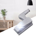 Pack of 4 Universal Cabinet Hinge LED Light Sensor Light with Battery for Cupboard Modern Kitchen Wardrobe Cabinet almirah Closet Automatic undercabinet Mini Hinge Lights Lamp-Warm White. 