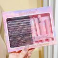 Diy Lash Extension Kit,Cluster Eyelash Extension Kit,Individual Lashes Kit, Lash Glue and Lash Applicator. 