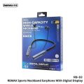 REMAX RB-S3 DIGITAL DISPLAY HIGH-CAPACITY WIRELESS NECKBAND Bluetooth Headset SPORTS EARPHONE. 