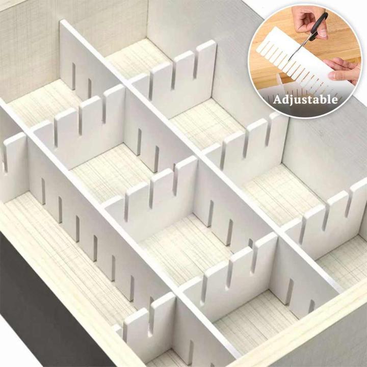 New Adjustable Plastic Drawer Divider DIY Storage Shelves Household ...