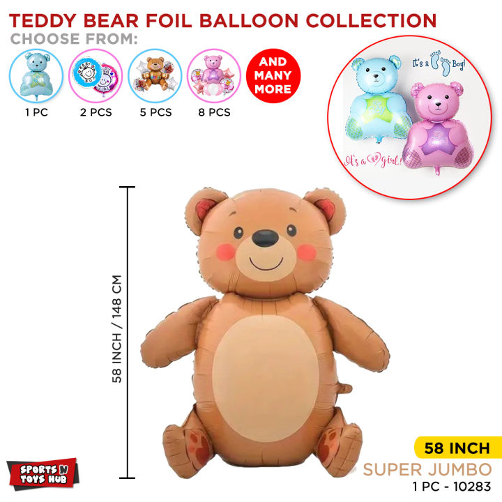 Teddy Bear Foil Balloons Collection, Happy, Red, Heart Bear HBD Foil Balloon, Theme Decorative Celebration, Birthday Party Celebrations, Baby Shower, Wedding, Anniversary Supplies Parties, Opening Ceremony Decor, Events Organizer, Gardens : rXR4BzEw