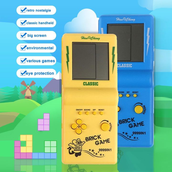 Handheld Classic Retro Brick Game Childhood Tetris Portable Hand Video Game For Kids Boys Girls Baby Children Games Console - brick game 9999 in 1