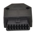 OBD2 OBD II 16 pin connector socket Diagnostic Tool Adapter OBD connector + Enclosures + Terminal + screws. 