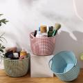 Hollow Portable Storage Basket Home Desktop Storage Box Sundry Receive Woven Hand-Held Storage Basket Cosmetic Storage Cases. 