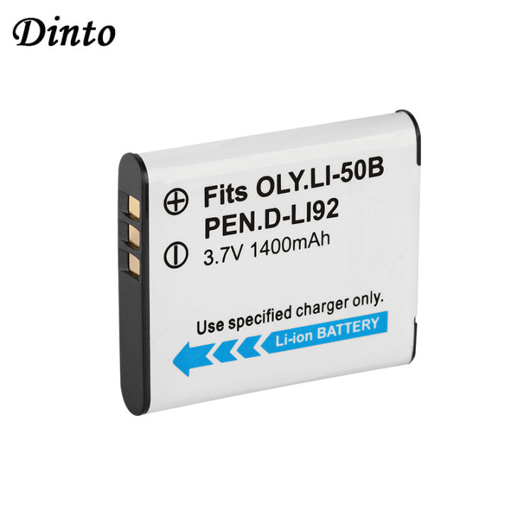 【All Of Me】Dinto 1400mAh 3.7V 1pc Li-50B Li50B Li 50B D-Li92 DLi92 D Li92 Rechargeable Camera Batteries for Olympus u6010 u9010 for Pentax