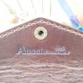 Luxury Handmade Card Holder Box, Wallet Genuine Leather Brown. 