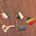 New Country Map Flag Necklace Africa Guinea Congo Chain Necklaces Jewelry Friends S. 