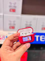 A9 Pro Max Airpods Pro with touchscreen Silicone soft 360 protection case with metal hanging clip. 