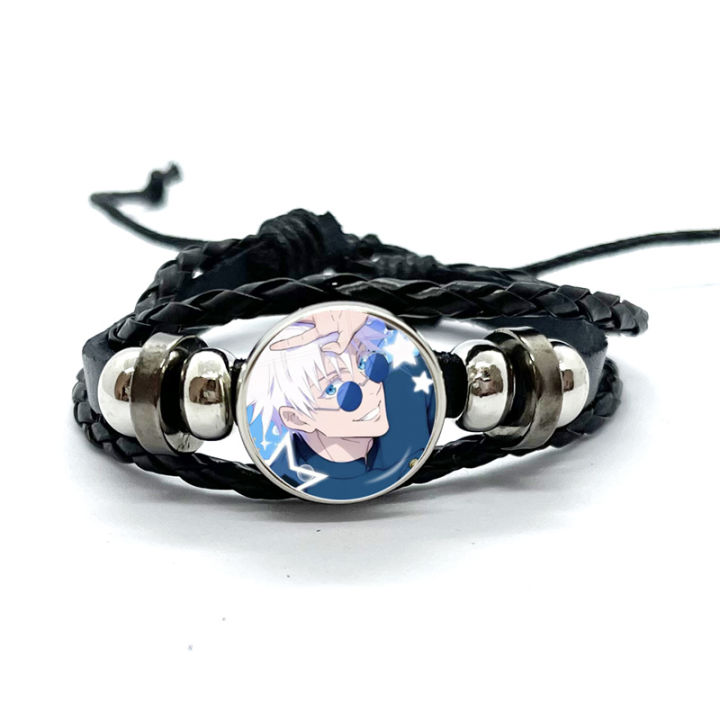 Hot Anime Jujutsu Kaisen Choso Suguru Geto Gojo Sukuna Bracelets Art Multilayer Braided Bracelets Bangles Handmade Jewelry Gifts