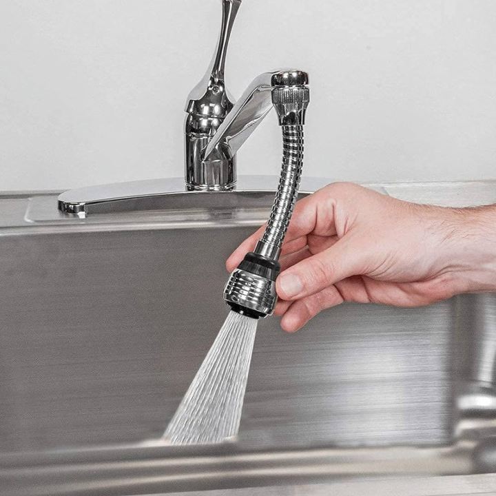 sahoolatstore- 360° Rotating Faucet Sink Sprayer Adjustable Kitchen Sink Tap Water Saving Extend Nozzle