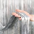 Silver Foil Curtains , size 6 Feet Length & 3 Feet Width  , Best for Birthday , Wedding , Engagement , Bridal Shower , Baby Shower and Anniversary parties Back drop Decorations. 